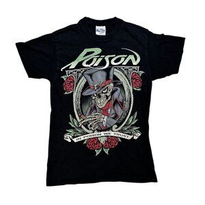 Poison 25th Anniversary Tour Concert T-shirt Black Small Adult
